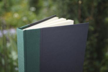 Preview: papeterie schreibbuch einfarbig grüner leinen